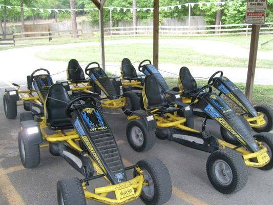 Self-propelled go cart racers
