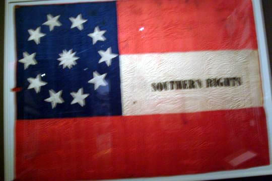 The South's original flag
They had to change to the crossed flag we all know because their original flag was so similar to the North's, that troops got confused during battle.
