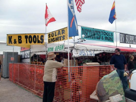 Very popular vendor tent - K & B Tools
Excellent place to get parts to build shelters and other RV parts.

