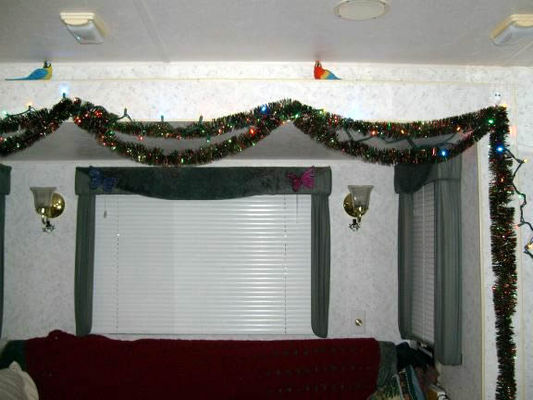 My trailer decorated for Christmas
