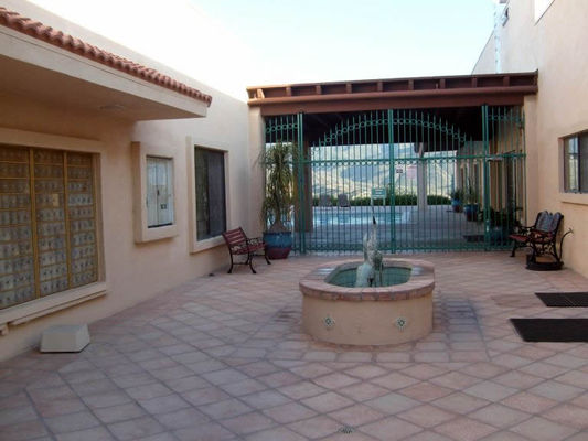 Clubhouse entrance and mail station
