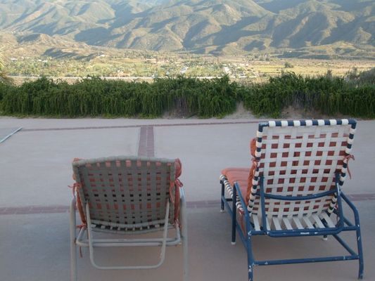 Relaxing by the pool
Lovely view of the valley below.
