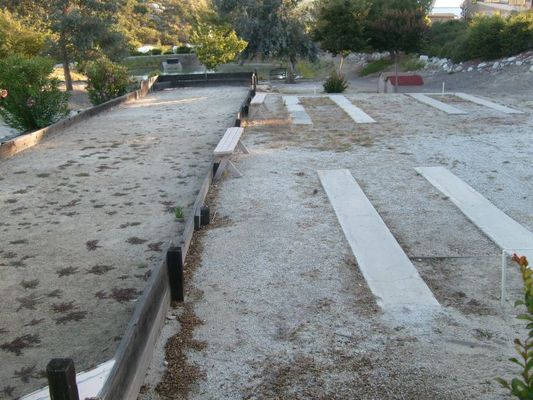 Horseshoes and lawn bowling
