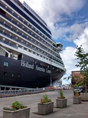 Our shadow, the Holland America Amsterdam cruising Alaska too
