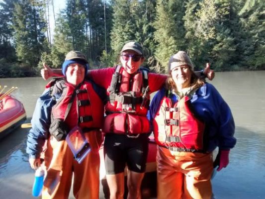 Me, our guide, and Bernie
