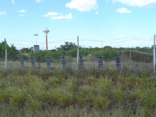Abandoned football trainer sits unused
