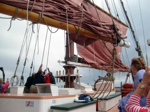 Raising the sails

