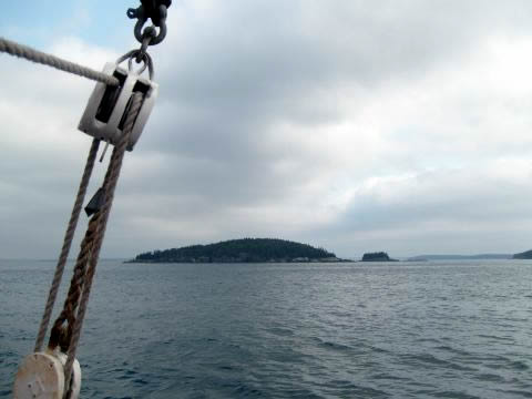 Sailing among the islands around Bar Harbor
