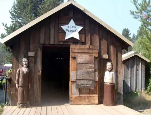 Town marshall's office and jail for unruly campers
