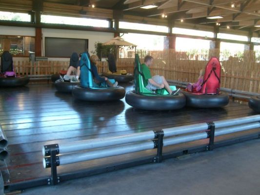 Bumper cars in the pavilion
