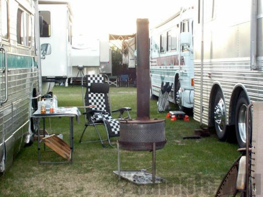 Above ground campfires required
This one uses a stove pipe
