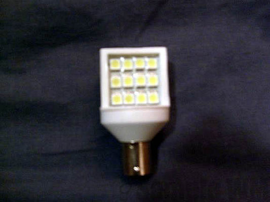 Bright white LED cuts energy used from 18 watts to 4 watts
Changing out standard bulbs to LEDs to save electricity. This one is too bright for normal use. We put this in the oustide light instead. Bathroom use would be good too. It is waterproof and swivels for aiming. $25 but lasts 50,000 hrs. 
