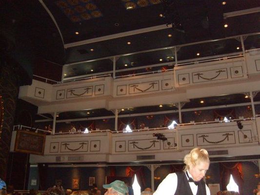 Upper gallery for premium dining
