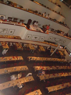 Upper gallery and floor dining
I chose the floor area and had a great view of the stage.
