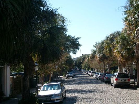 Leftover street made of ships ballast
