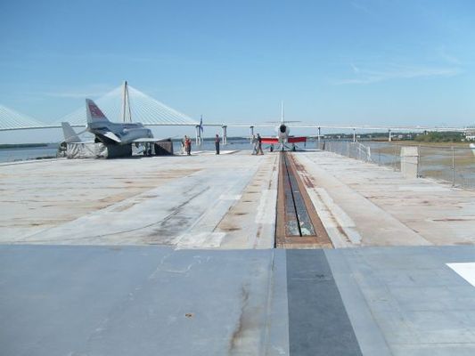 The catapults
They can launch an aircraft every 20 seconds
