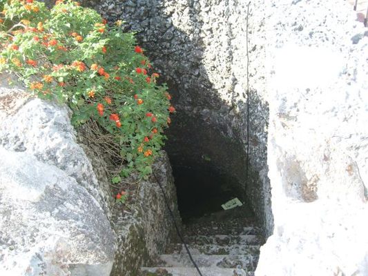 Stairs down into the well
