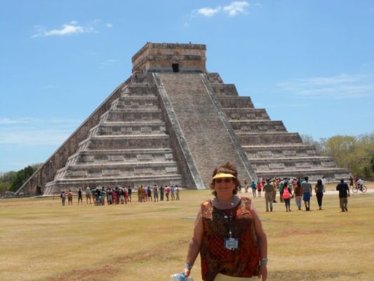 Scoring a webcam geocache at Chichen Itza
