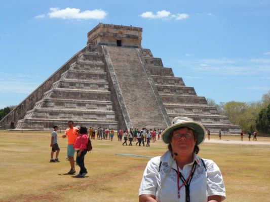 Scoring a webcam geocache at Chichen Itza
