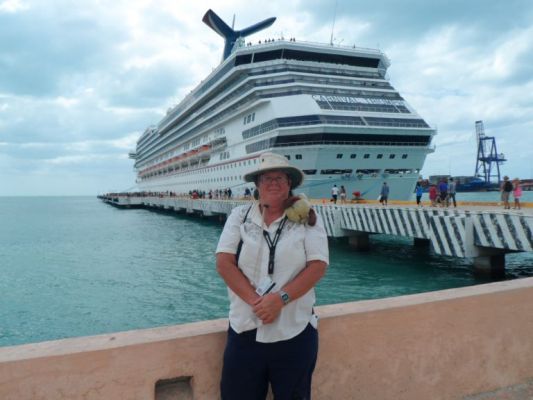 George and I in front of the Carnival Triumph in Progresso
