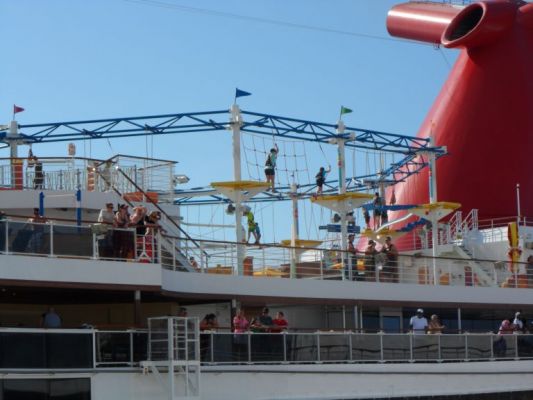 Carnival Breeze rope course.
