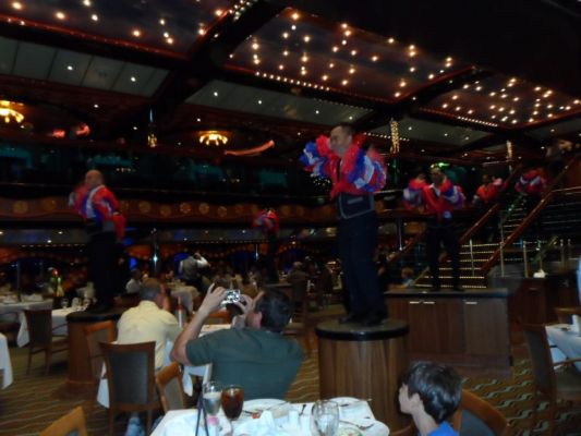 Doing the Macarena for dinner
