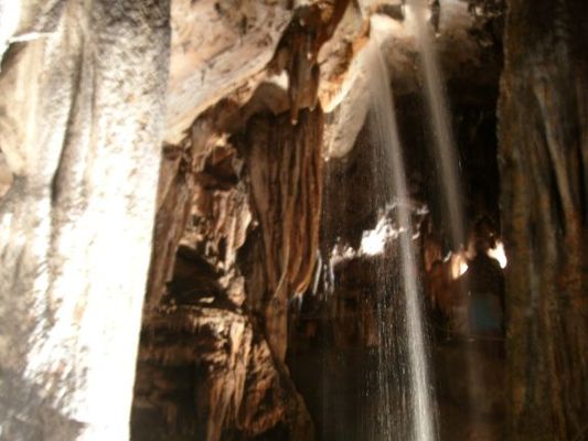 Waterfall in the cavern
