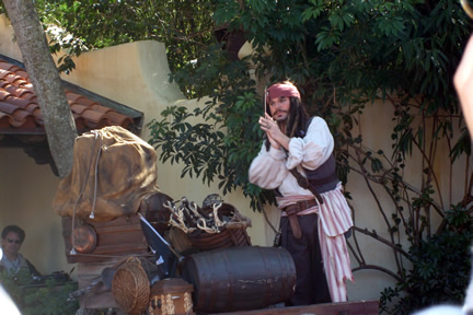 Captain Jack gives pirate lessons
