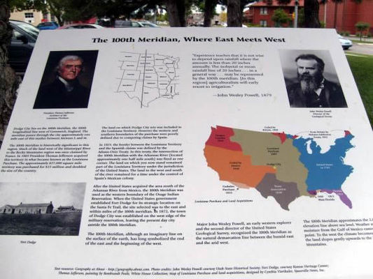 The 100th Meridian where East meets West
Dividing the country between east and west, this line seems to be important to boaters for some reason.
