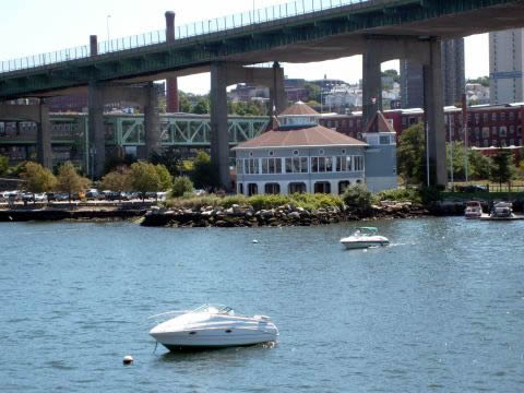 The white carousel building
