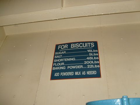 Biscuits for 100s recipe
Now I just know you wanted to know how to make biscuits for hundreds of hungry guys. Good luck!
