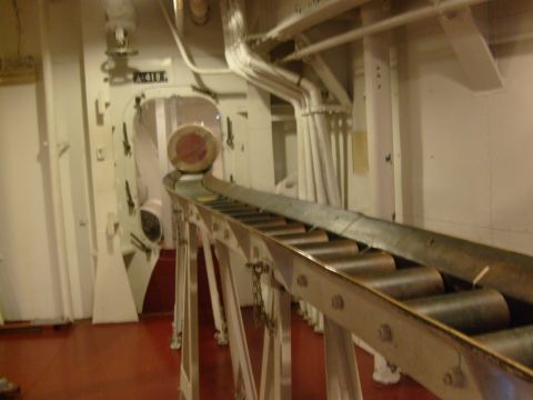 Loading the big gun
Racks like this were used to load powder bags and shells
