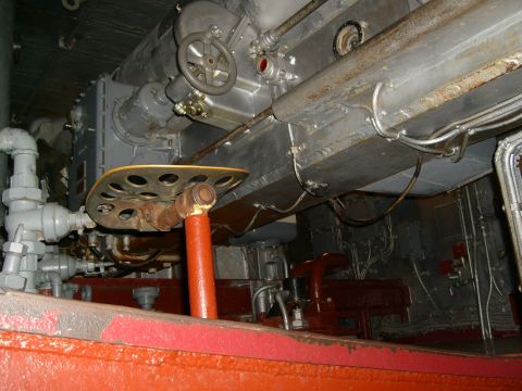 Cramped space in the turret
