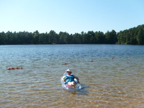 Cooling off at Myles Standish State Park
Not in Fall River but near it and I had to show you the good life.
