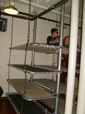 Wanna sleep on the bottom bunk?
