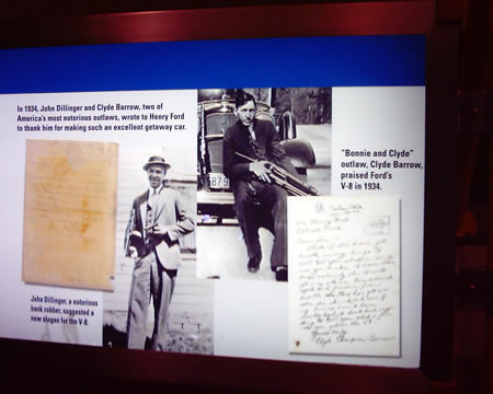 John Dillinger and Clyde Barrow
Both famous gunmen wrote letters to Henry Ford to praise his car as the best getaway vehicle available. Excellent for outrunning cops and sturdy in a chase. I'm not so sure that is what Henry had in mind at the time. ;-)
