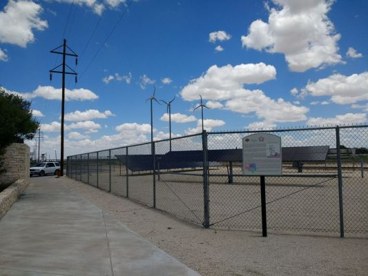 Fort Stockton Chamber of Commerce powered by wind and solar.
