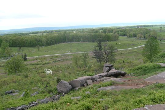 Looking down from Little Roundtop
The rocks below made an excellent place for snipers to pick off the enemy. Unfortunately, it also became a hell when it was overrun.

