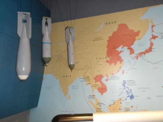 Ordinance of the time
Japanese torpedos had been altered to be dropped from planes and stay near the surface to hit their targets in Pearl Harbor. 
