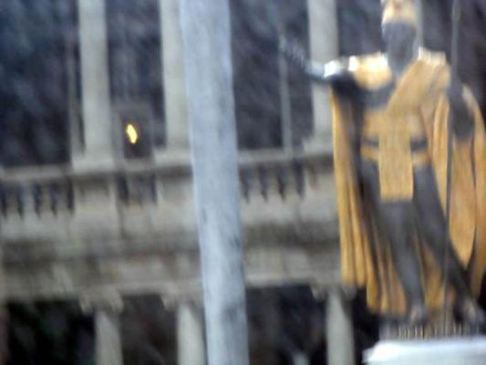 King Kamehameha statue from our bus

