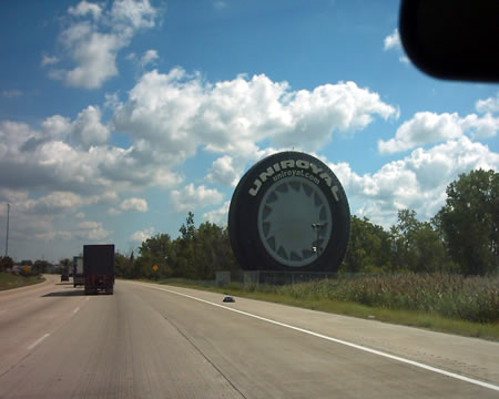 Right next to the freeway headed toward Detroit.
