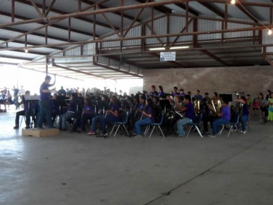 Excellent high school band playing great music
