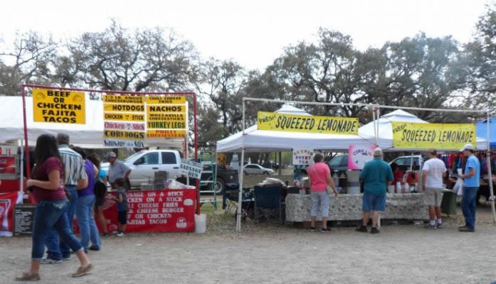 Lots of food booths at the festival
