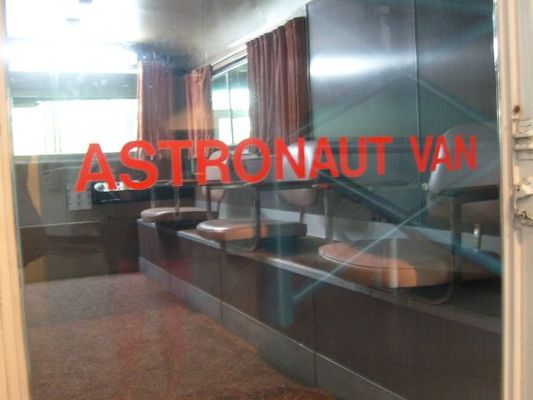 Astronaut van for transportation to and from the pad

