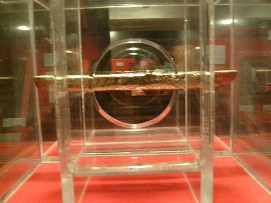 Gold bar of the Atocha
This display lets you actually touch and hold a gold bar found in the Atocha. It is over 350 years old and rather heavy. Can you imagine the weight of thousands of these in the cargo hold? Worth around $15,000.
