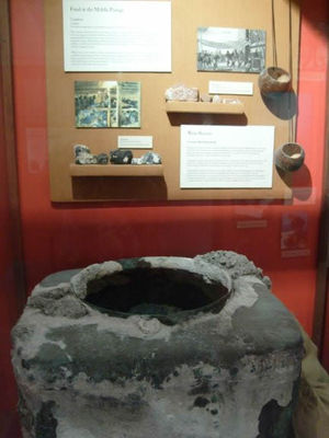 Huge cooking pot used to cook mush for slaves on a slave ship
The only one still in existence
