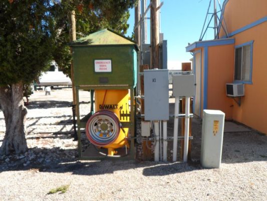 Air compressor station across from office to fill your tires
Equipped for bikes, autos, and golf carts.
