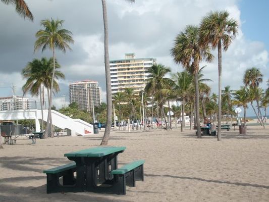 Picnics and basketball at the beach
