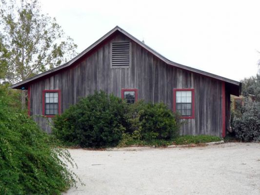 The cabin as you drive up
