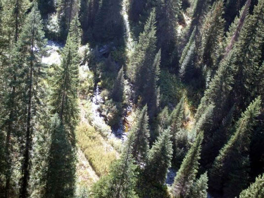 It's a long way down from miles and miles of trail.
